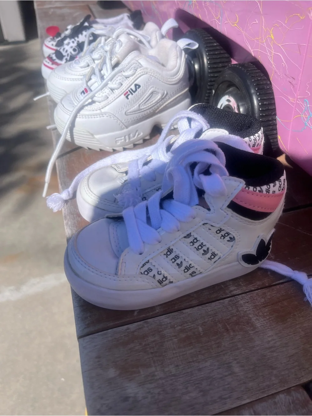 adidas Kids Socks & Tights - Black and Pink